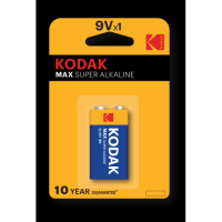 Батарейки Kodak 6LR61-1BL MAX SUPER Alkaline [K9V-1] (10/200/6000) Крона 1шт/уп