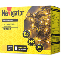 Гирлянда Navigator 61 815 NGF-S01-140WW-5-8.5m-230-C8-G-IP20 желтая