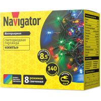 Гирлянда Navigator 61 814 NGF-S01-140RGBY-5-8.5m-230-C8-G-IP20 многоцветная