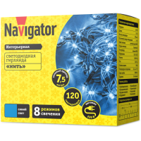 Гирлянда Navigator 61 813 NGF-S01-120B-5-7.5m-230-C8-G-IP20 синяя