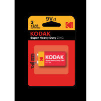 Батарейки Kodak 6F22-1BL SUPER HEAVY DUTY Zinc [K9VHZ-1B] (10/50/9900) Крона 1шт/уп