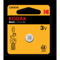 Батарейки Kodak CR1616-1BL MAX Lithium (60/240/50400) 1шт/уп