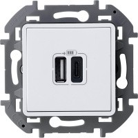 Зарядное устройство с двумя USB-разьемами A-C 240В/5В 3000мА 673760 Legrand INSPIRIA Белый 