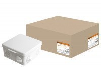 Распаячная коробка ОП 100х100х55мм, крышка, IP54, 8вх. TDM (60)