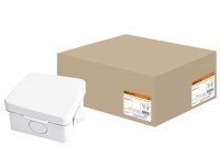 Распаячная коробка ОП 65х65х50мм, крышка,  IP54, 4вх. TDM (120)