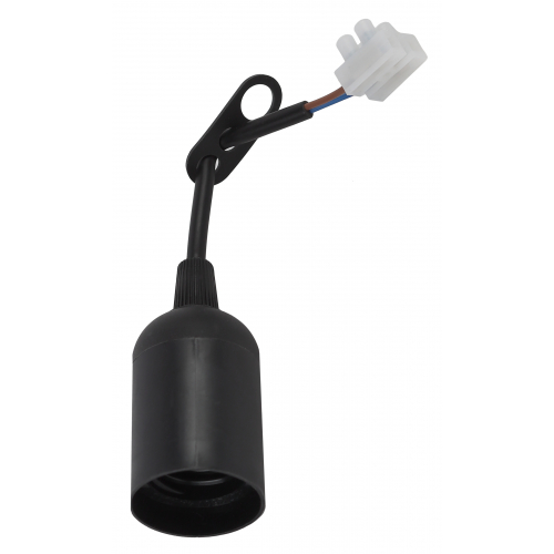 Патрон Е27 с клем.колод. пласт.черн Эра