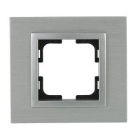 Style Рамка 1-я, серебристая (Алюминиевая) 107-800000-160