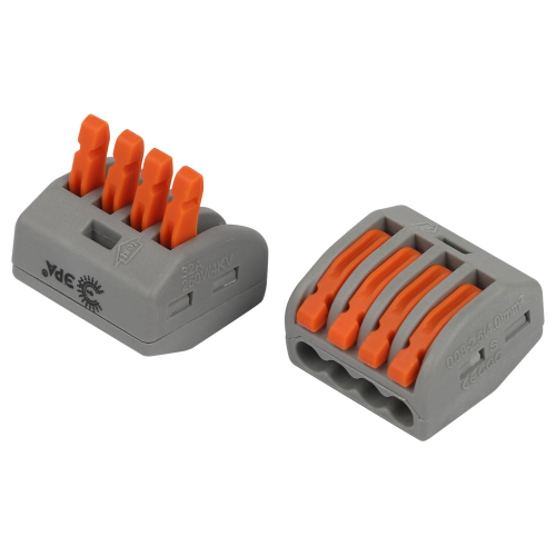 Клемма ЭРА NO-225-347 универсальная 222-414 с рычагами 4-проводная 0.08-2.5/4 мм2 упаковка 50 шт 