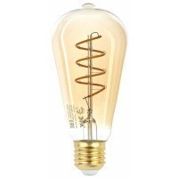 Лампа ST64-7w-824-E27 spiral gold (7Вт, тепл.) ЭРА