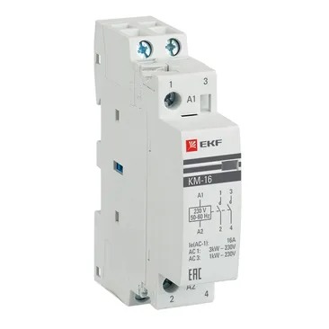 Контактор ЭКФ модульный серии КМ 16А NO+NC (1 модуль)