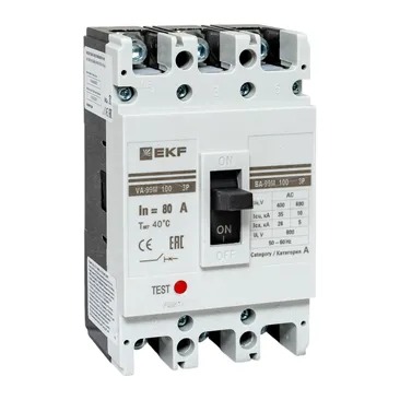 Автомат ВА-99М 100/80А 3P 35kA EKF