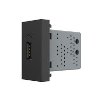 Розетка USB с блоком питания 2.1А 5В Livolo, цвет черный (механизм)