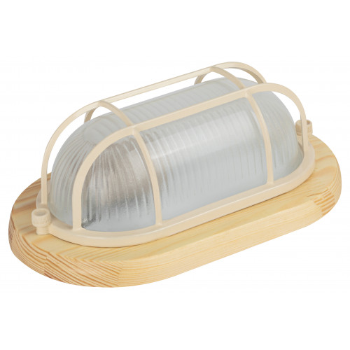 Светильник НБО 04-60-012 Кантри дерево/стекло решетка IP54 Е27 60Вт 232х140 овал клен  ЭРА