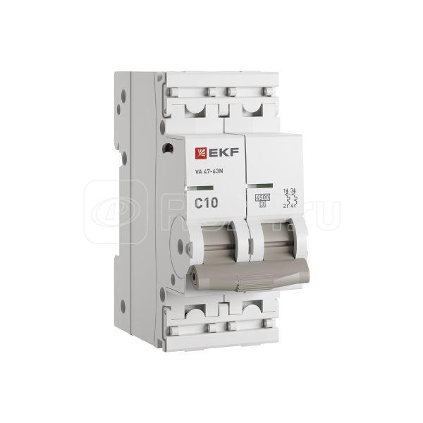 Автомат ВА4763N 2п 10А (С) ЭКФ-PROxima