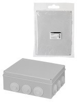 Распаячная коробка ОП 240х190х90мм, крышка,  IP54, 12вх. TDM (120)