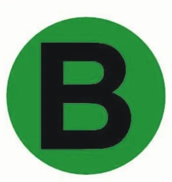 Наклейка "B" (d20) EKF PROxima