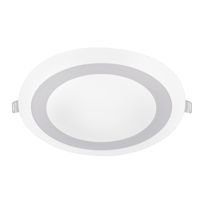 Панель RLP-BL 16 Вт 230В 4000К 960Лм 195мм с подсв., круг, белая IN HOME