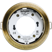 Светильник Navigator 71 283 NGX-R1-007-GX53(Черненая бронза) с монтаж.кольцом
