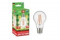 Лампа LED для растений А60 Е27 7W FILAMENT, 575-650Hm PPF>10(остаток)