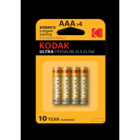 Батарейки Kodak LR03-4BL ULTRA PREMIUM Alkaline [ K3A-4 U] (40/200/32000) мизинчиковые 4шт/уп