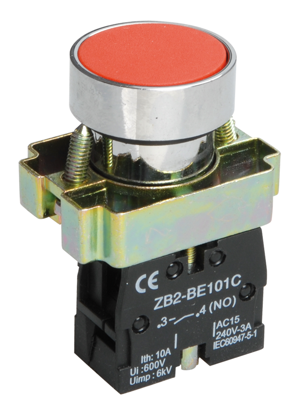 Кнопка управления LAY5-BA42 без подсветки красная 1NC IEK