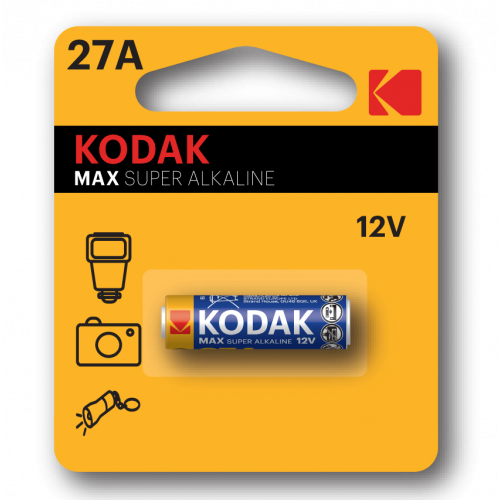 Батарейка Kodak 27A-1BL MAX SUPER Alkaline [K27A-1, GP27A, MN27] (60/240/28800) 1шт/уп