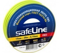Изолента Safeline 19мм*25м желто-зеленая
