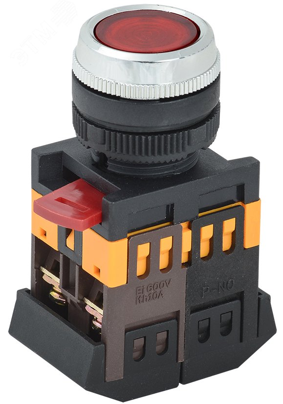 Кнопка ABLFS-22 красный d22мм неон/240В NO+NC GENERICA