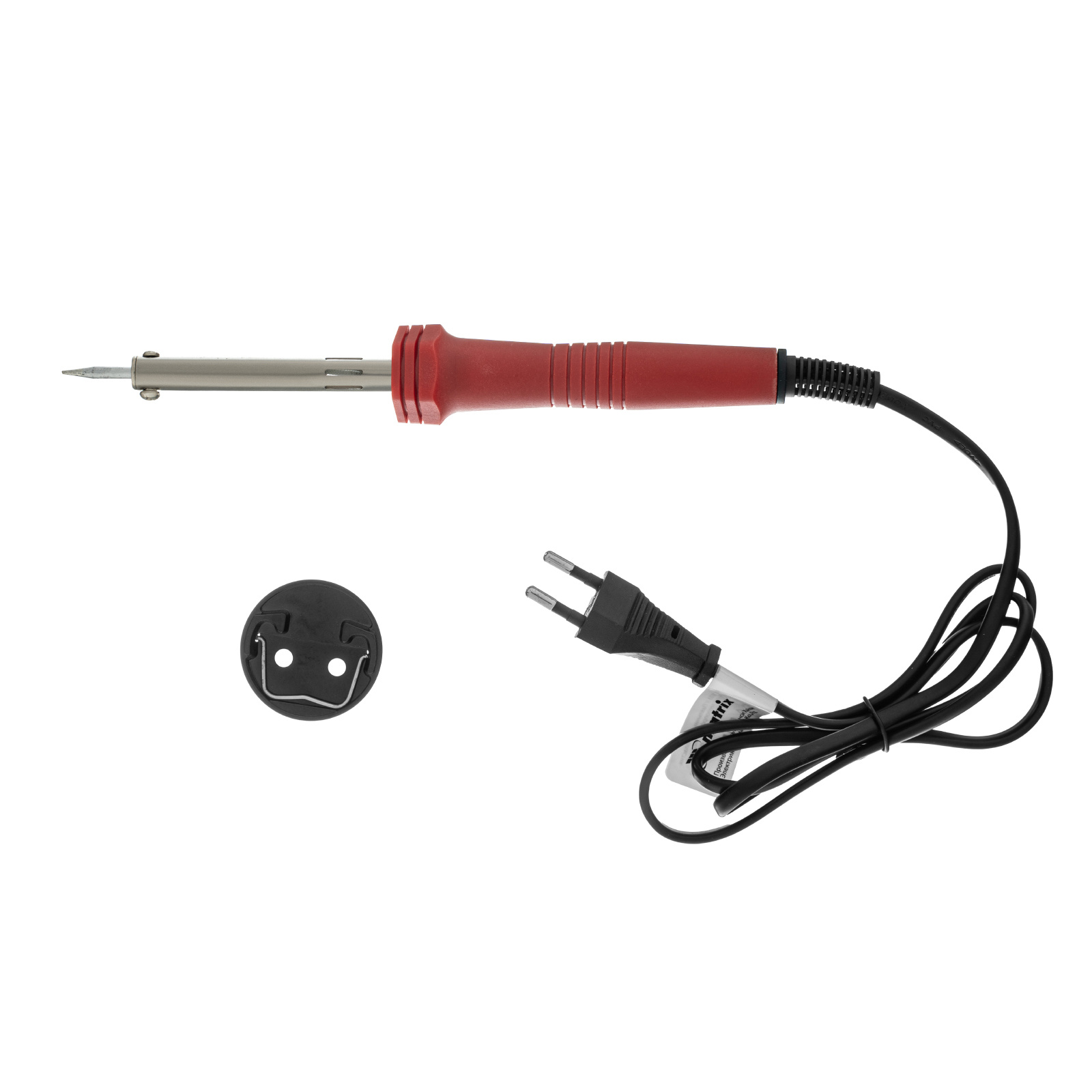 Паяльник, пласт. ABS с пониж. теплопровод, медный наконечник с долговеч. покрытием,220В, 30W Matrix 