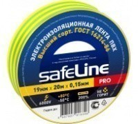 Изолента Safeline 19мм*20м желто-зеленая