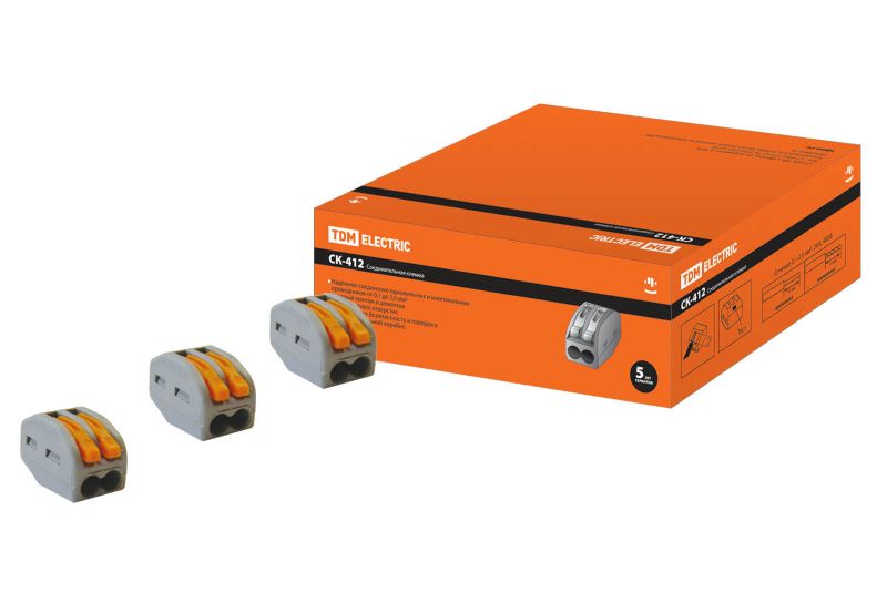 Соединительная клемма СК-412 (2,5мм2) TDM (100шт)