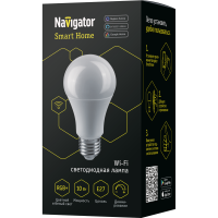 Лампа  Navigator 14 554 NLL-A60-10-230-RGBWWW-E27-WIFI