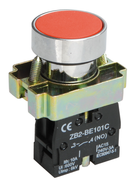 Кнопка управления LAY5-BA42 без подсветки красная 1NC IEK