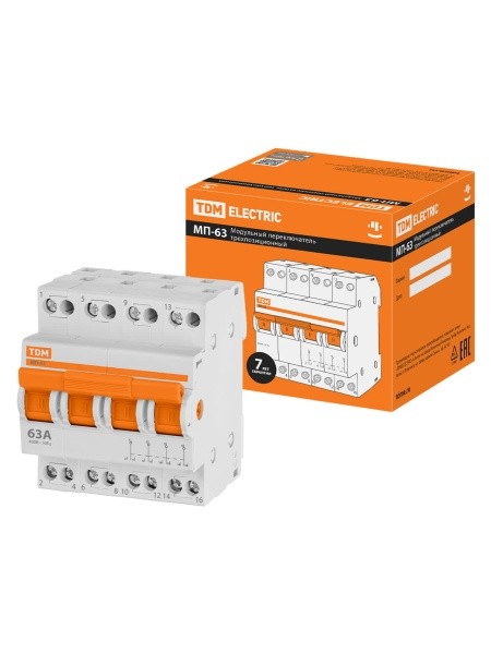 Модульный пер трехпозиционный МП-63 4Р 63А TDM