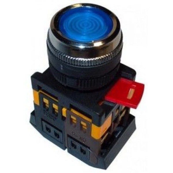 Кнопка ABLFS-22 синий неон 230В1з+1р TDM