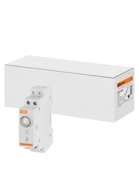 Лампа сигнальная ЛС-47 желтая AC/DC TDM