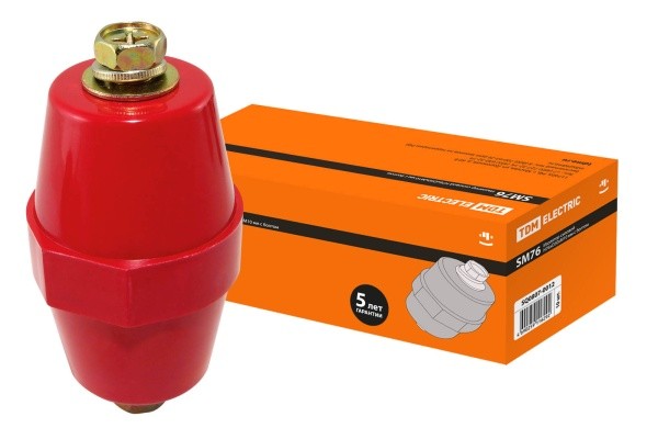 Изолятор SM-76 силовой Н76хD50хМ10мм с болтом TDM