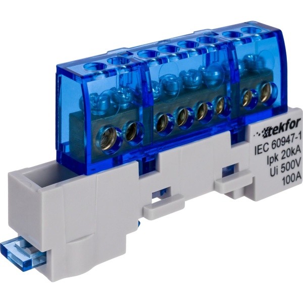 Шина нулевая изолированная KSN-6-8x12-08 BLUE
