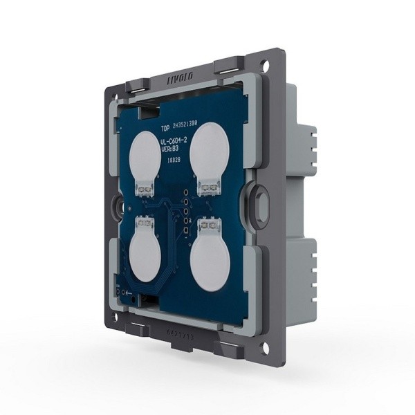 Четырехклавишный сенсорный выключатель Livolo UK стандарт (механизм)