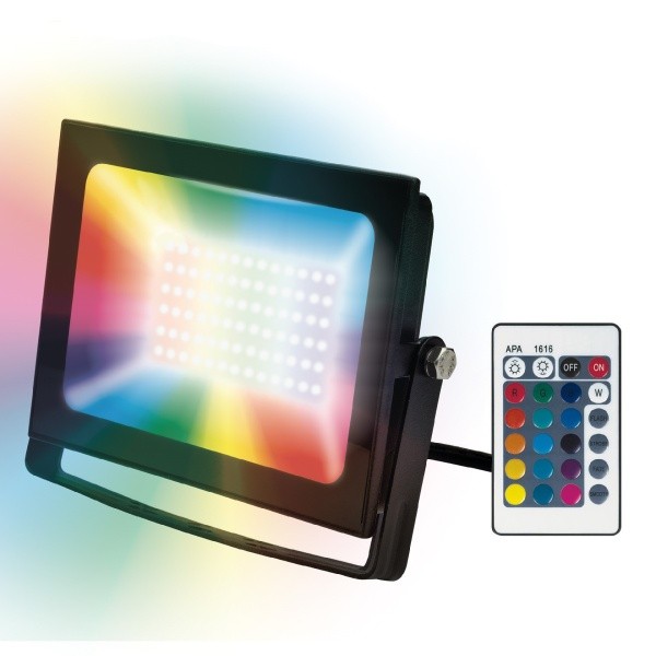 Прожектор ULF-F60-30W/RGB IP65 200-240B BLACK, ПДУ, черный Uniel 